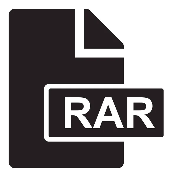 Archive File Rar Icon Solid Style — 스톡 벡터