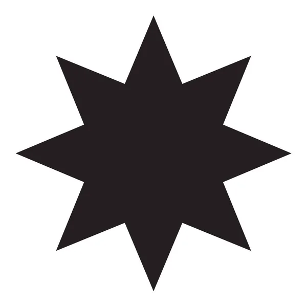 Forma Ícone Estrela Octogonal Estilo Sólido —  Vetores de Stock
