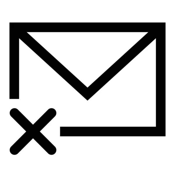 Mail Διαγραφή Εικονίδιο Περίγραμμα Στυλ Περίγραμμα — Διανυσματικό Αρχείο