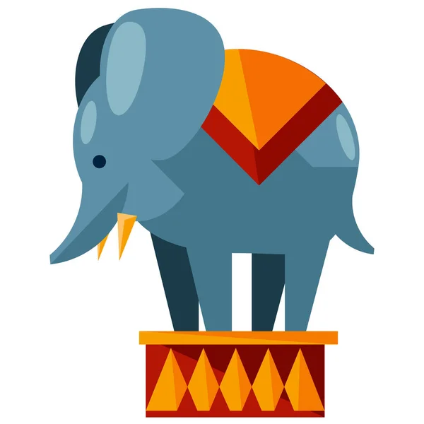 Икона Циркового Слона Стиле Flat — стоковый вектор