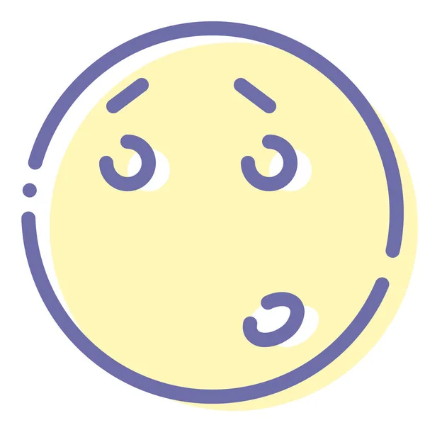 Emoji Face Notme Icon Filled Outline Style — стоковый вектор