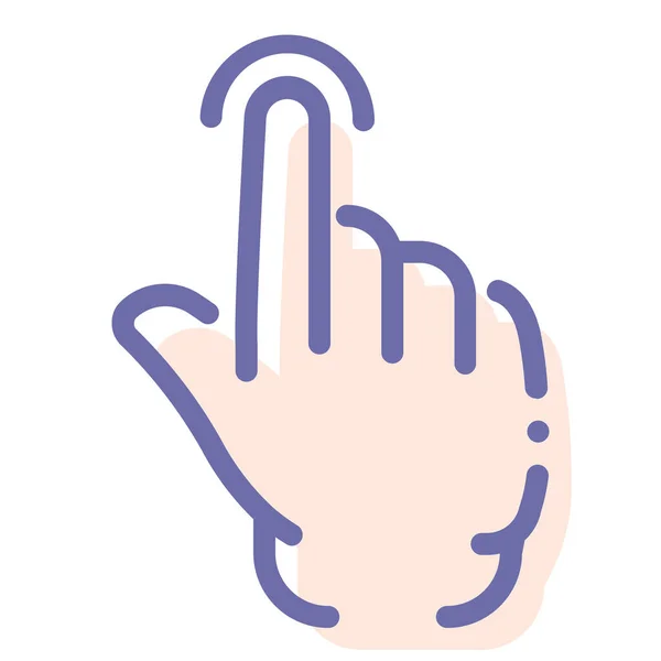 Κλικ Εικονίδιο Χειρονομία Δάχτυλο — Διανυσματικό Αρχείο