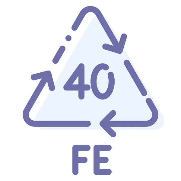 Ferrum Recycleerbaar Pictogram — Stockvector