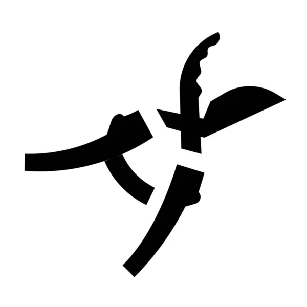 Значок Садових Металевих Ножиць Суцільному Стилі — стоковий вектор