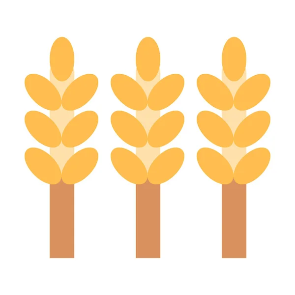 Cereal Food Wheat Icon Flat Style — Stock Vector