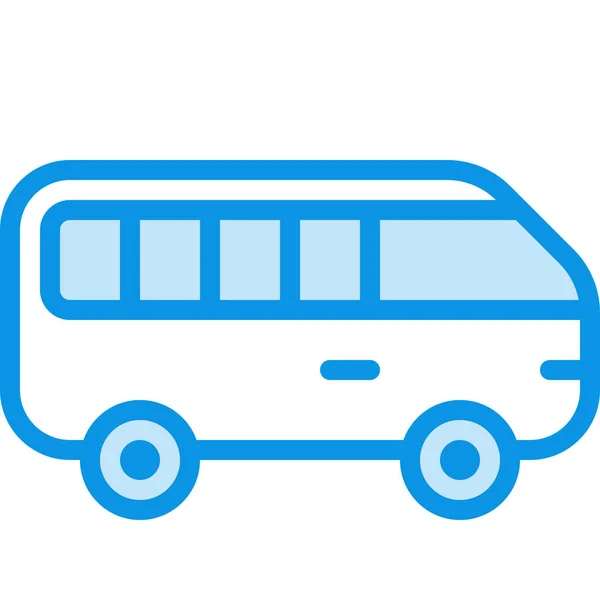Minibüs Taşıma Simgesi Outline Biçimi — Stok Vektör
