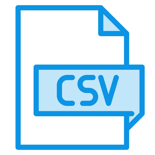 Icona Del Foglio Calcolo Del File Csv Nella Categoria File — Vettoriale Stock