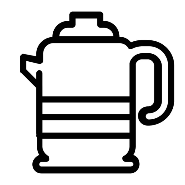 Drink Pitcher Beverage Icon Outline Style — Stock Vector