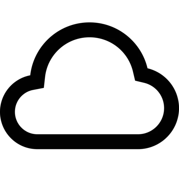 Cloud Data Outline Icoon Solid Stijl — Stockvector