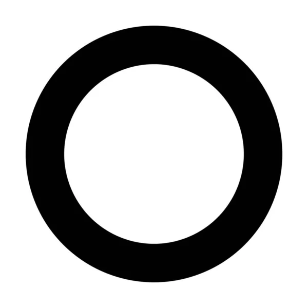 Прокладка Кольцо Шима Значок Твердом Стиле — стоковый вектор
