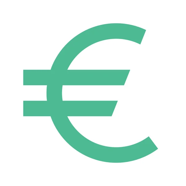 Valuta Euró Finanszírozás Ikon Lapos Stílusban — Stock Vector