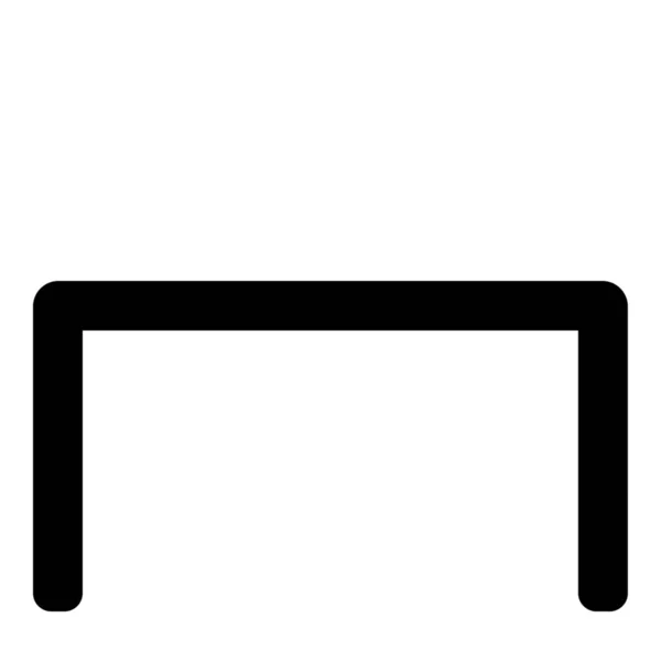 デスクテーブルソリッドスタイルのソリッドアイコン — ストックベクタ