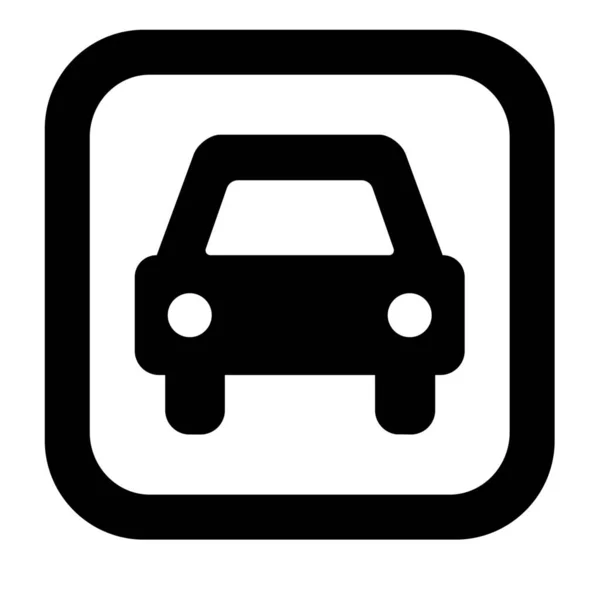 Icona Del Parcheggio Navigazione Stile Solid — Vettoriale Stock