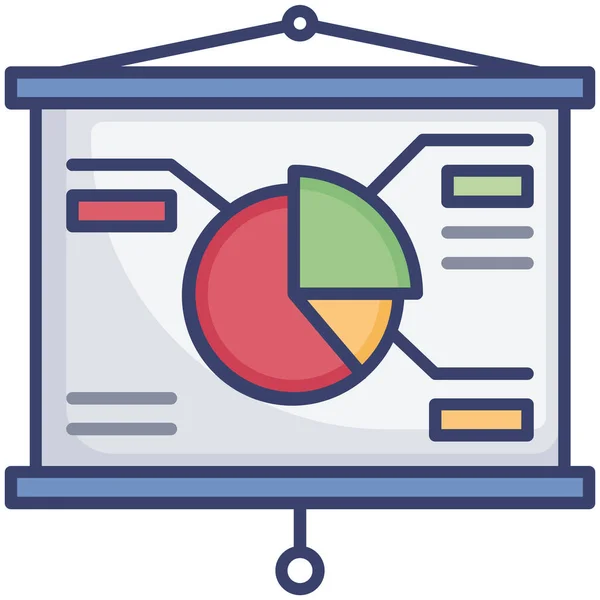 Gráfico Gráfico Analítico Icono — Archivo Imágenes Vectoriales