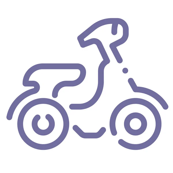 Moped Motorbike Scooter Icon Vehicles Modes Transportation Category — Stock Vector