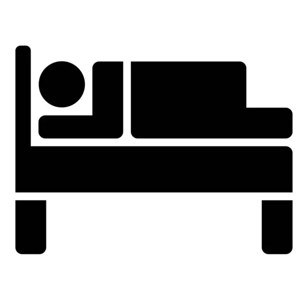 Sleep Room Solid Icon Solid Style — Vector de stock