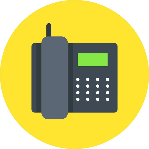 Dispositivo Fax Icono Del Teléfono Estilo Plano — Vector de stock