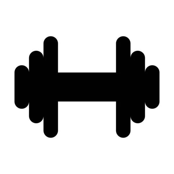 Γυμναστήριο Άθλημα Barbell Εικονίδιο Στερεό Στυλ — Διανυσματικό Αρχείο