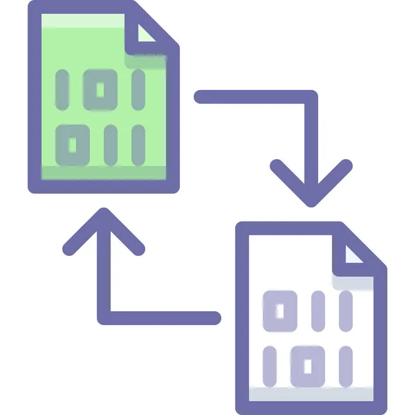 Dokument Update Symbol Stil Ausgefüllter Umrisse Synchronisieren — Stockvektor