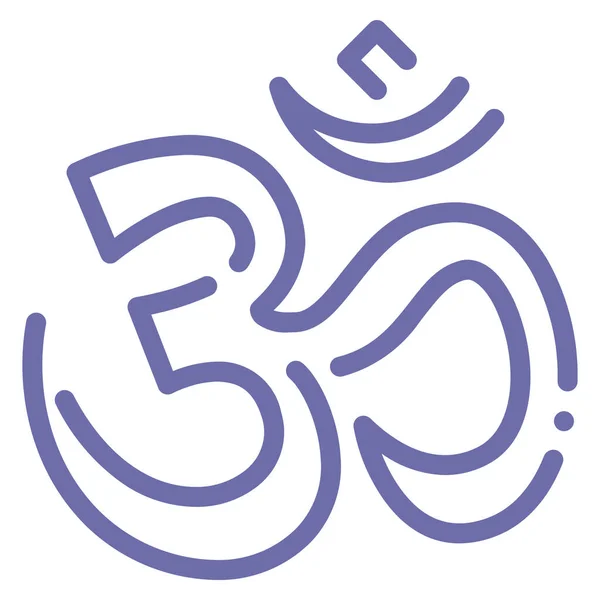 Aum Hinduism Icon Outline Stil — Stockvektor