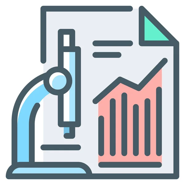 Icône Recherche Marketing Analytique Dans Style Contour Rempli — Image vectorielle