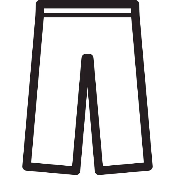 Dış Hatlar Tarzında Temel Kıyafet Pantolon Simgesi — Stok Vektör