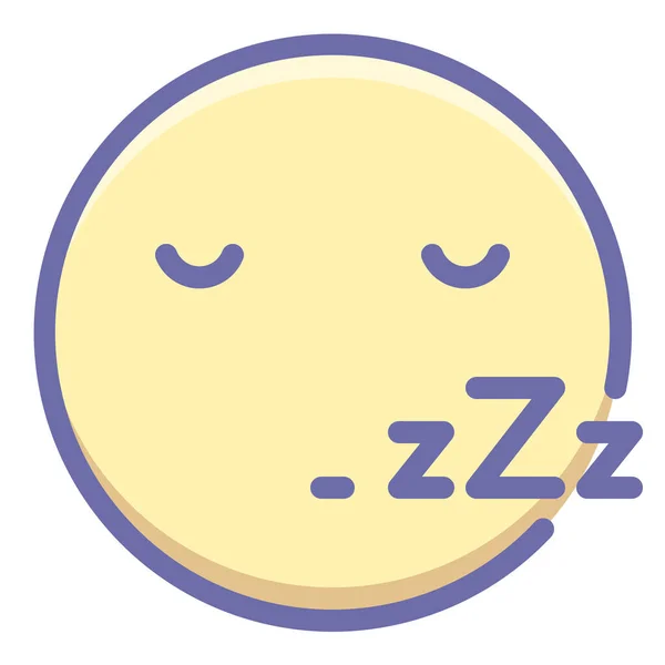 Icône Sommeil Emoji Occupé Dans Catégorie Avatars — Image vectorielle