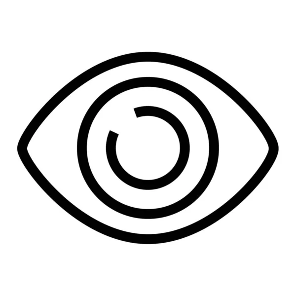 Oeil Visible Icône Contour Dans Style Contour — Image vectorielle