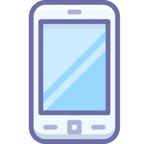 Device Phone Smartphone Icon Filled Outline Style — Stock Vector