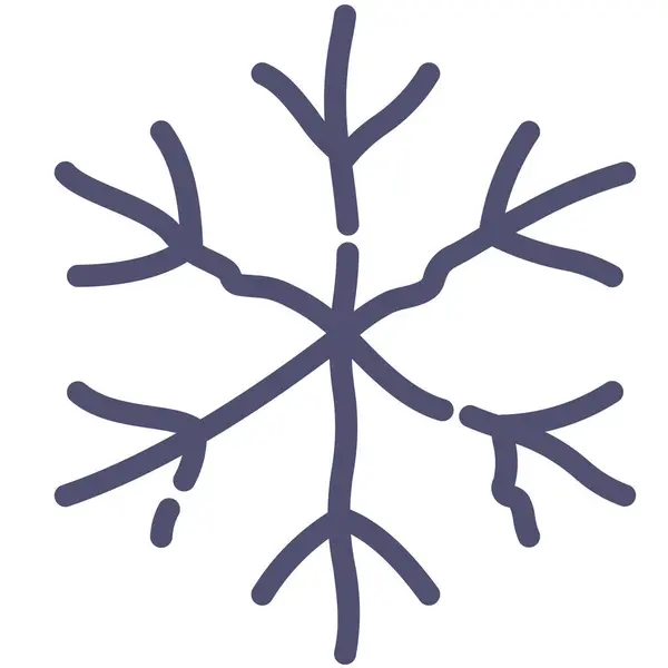 Cold Frost Snowflake Icon Handdrawn Style — Stock Vector