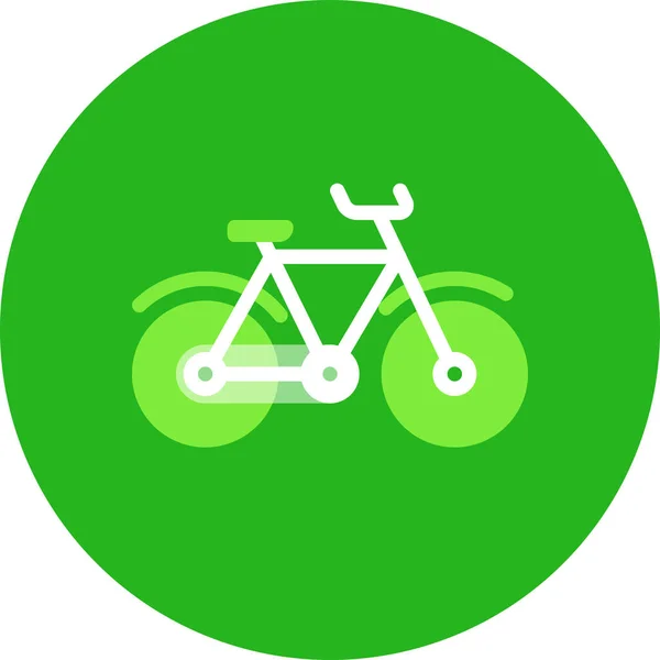 Bicicleta Deporte Transporte Icono Estilo Plano — Vector de stock