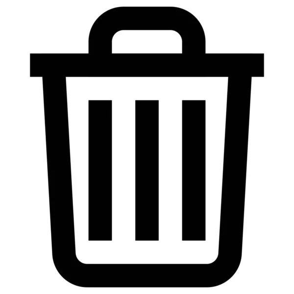 Bin Eliminar Icono Insignia — Vector de stock