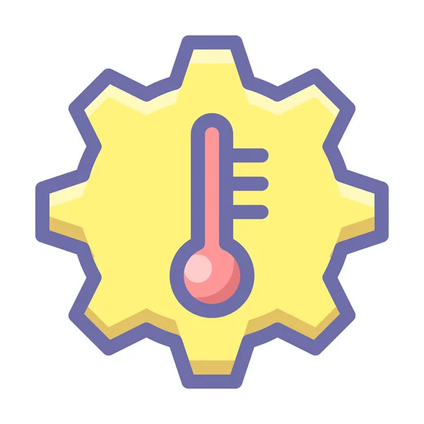 Icono Transmisión Temperatura Control Vehículos Modos Transporte Categoría — Vector de stock