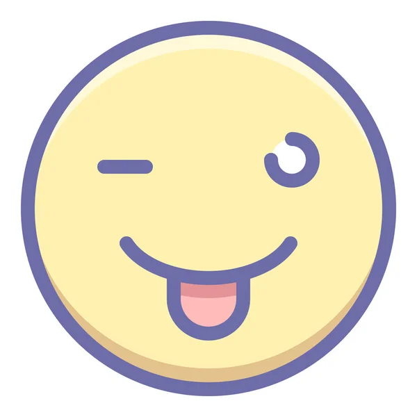Emoji Augenzwinkern Symbol Der Kategorie Avatare — Stockvektor
