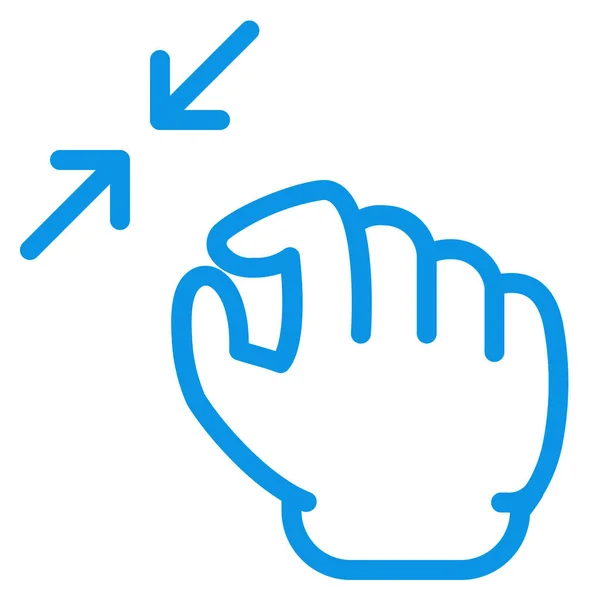 Geste Hand Squeeze Symbol Outline Stil — Stockvektor