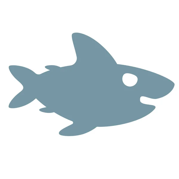 Shark Flat Animals Icon Flat Style — Stock Vector