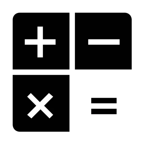 Calcular Ícone Negócios Contábeis Estilo Sólido — Vetor de Stock