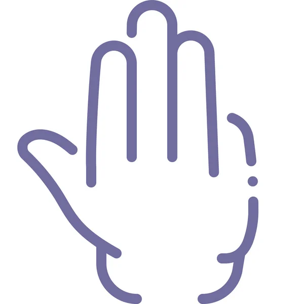 Finger Vier Hand Symbol — Stockvektor