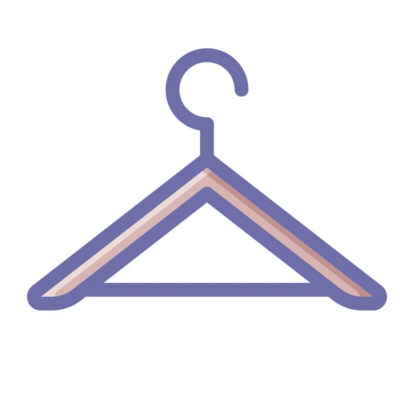 Clothes Hanger Filled Outline Icon Filled Outline Style — Stock Vector