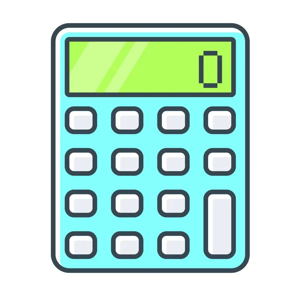 Калькулятор Расчета Иконки Финансов Стиле Заполненный Контур — стоковый вектор