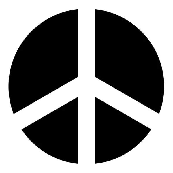 平和固体記号 固体スタイルのアイコン — ストックベクタ