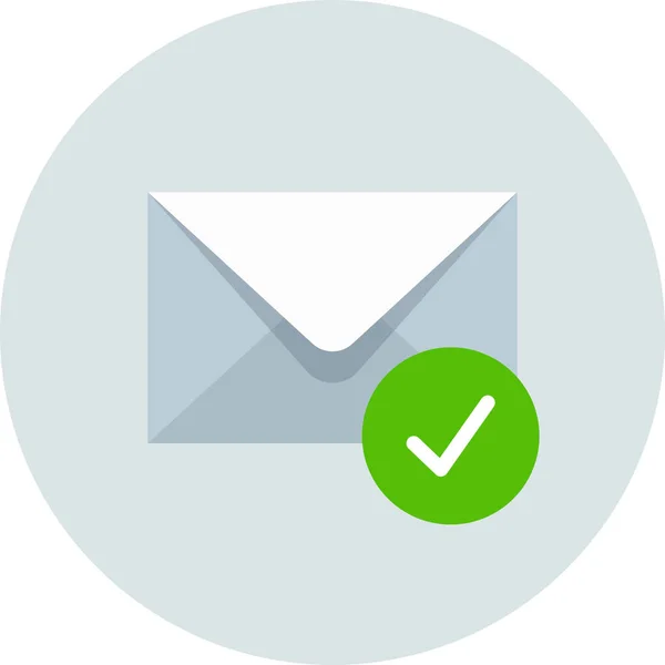 Email Mail Novo Ícone Estilo Plano — Vetor de Stock