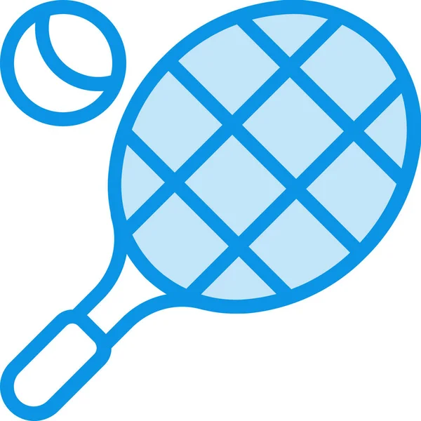 ラケットスポーツテニスアイコンのアウトラインスタイル — ストックベクタ