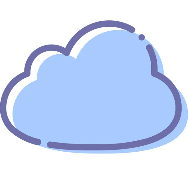 Σύννεφο Θολερότητα Θολό Εικονίδιο Γεμισμένο Στυλ Περίγραμμα — Διανυσματικό Αρχείο