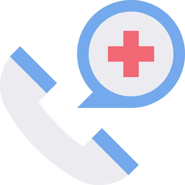 Hastaneler Sağlık Hizmetleri Kategorisinde Müşteri Tıbbi Telefon Simgesi — Stok Vektör