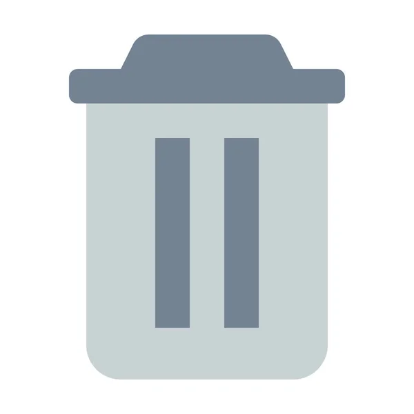 Recycling Müll Symbol Flachen Stil Löschen — Stockvektor