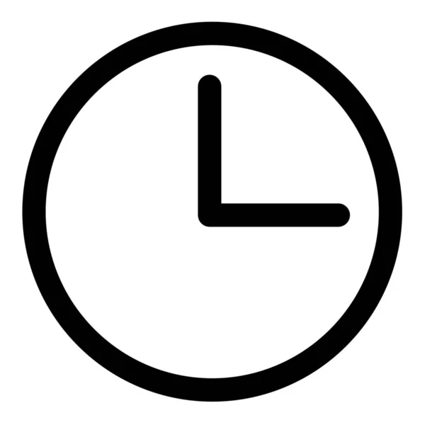 Uhr Umriss Symbol Umriss Stil — Stockvektor