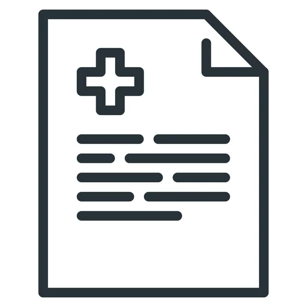 Lékařská Ikona Dokumentu Stránky — Stockový vektor