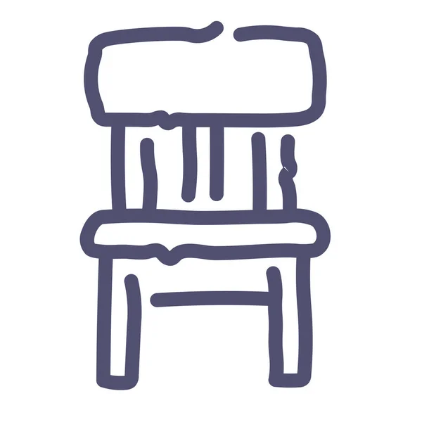 Chair Furniture Internal Icon Outline Style — 스톡 벡터
