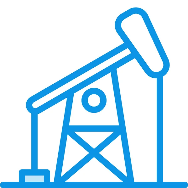 Boorolie Icoon Gevulde Omtrek Stijl — Stockvector